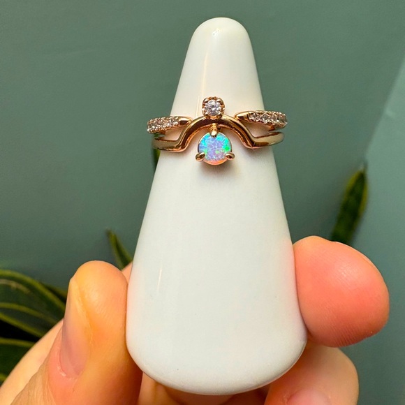 Bomb Party Ring Size 6 Frosted Fire Opal Rose Gold ****No Bag/Has Tag**** - Picture 1 of 3